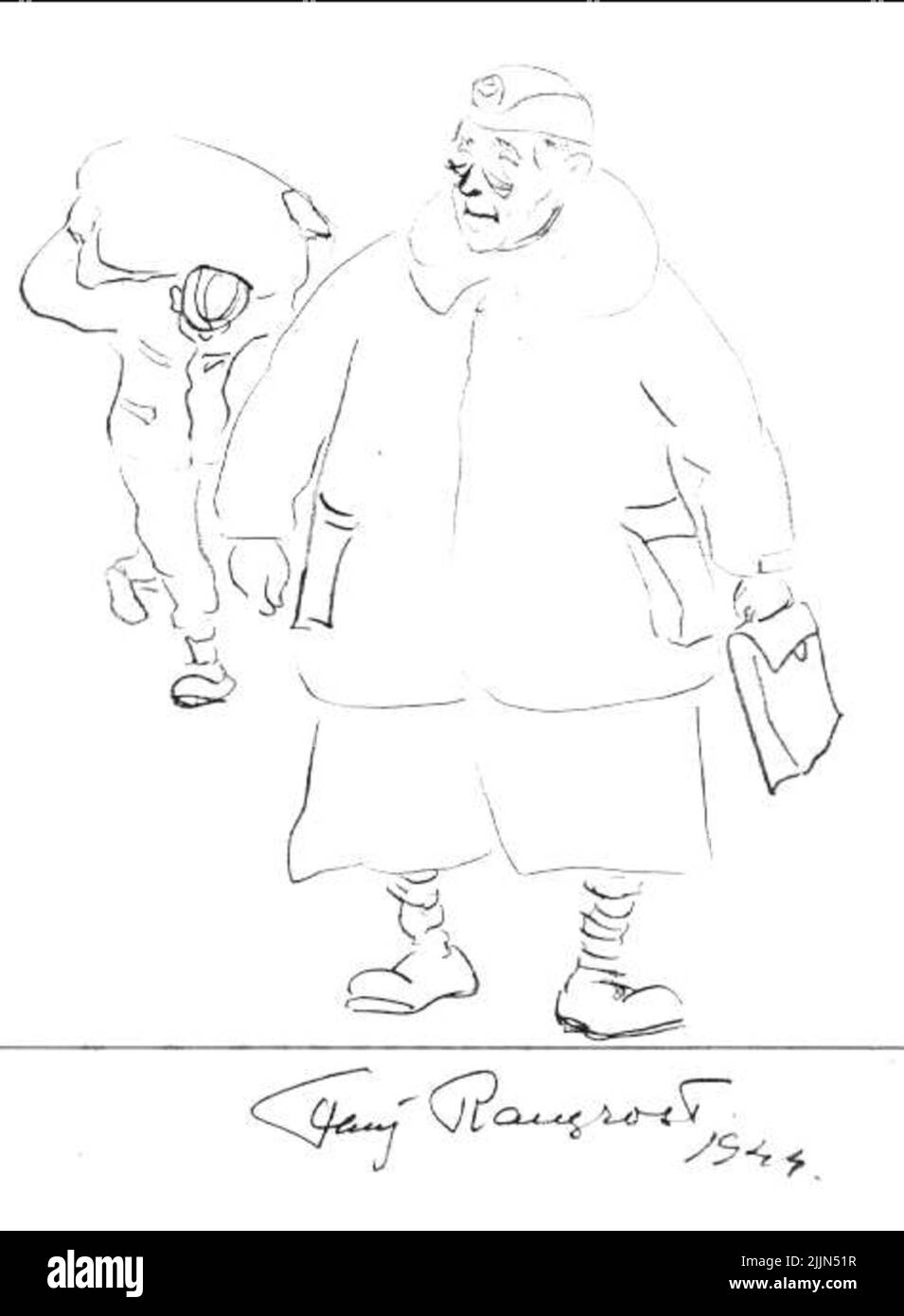 Gli Husars del Reggimento della vita, K3. Caricatura da ufficiale. Foto Stock