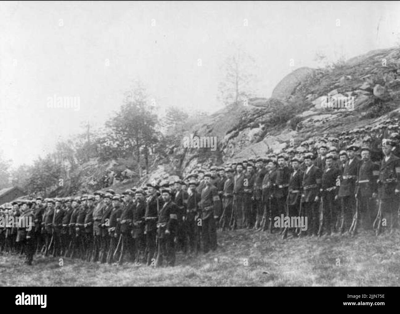 Mobilitazione nella zona di Gothenburg 1918. Foto Stock