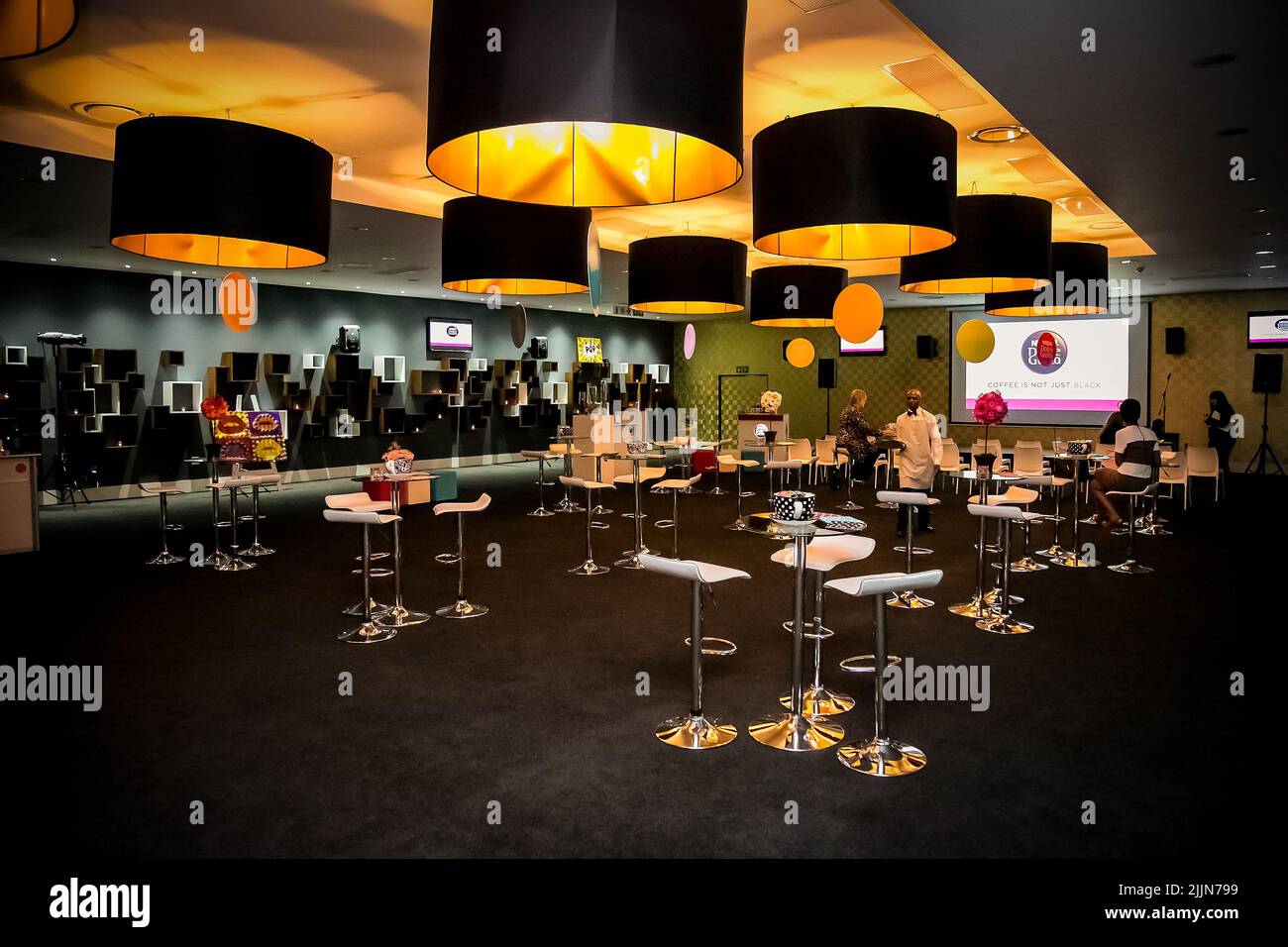 L'evento di lancio del prodotto Nescafe Dolce gusto a Johannesburg, Sudafrica Foto Stock