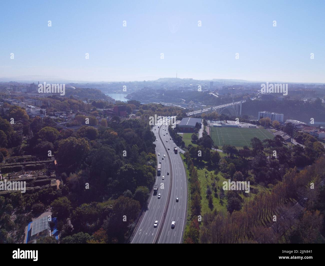 Una vista aerea delle strade di Porto. Portogallo Foto Stock
