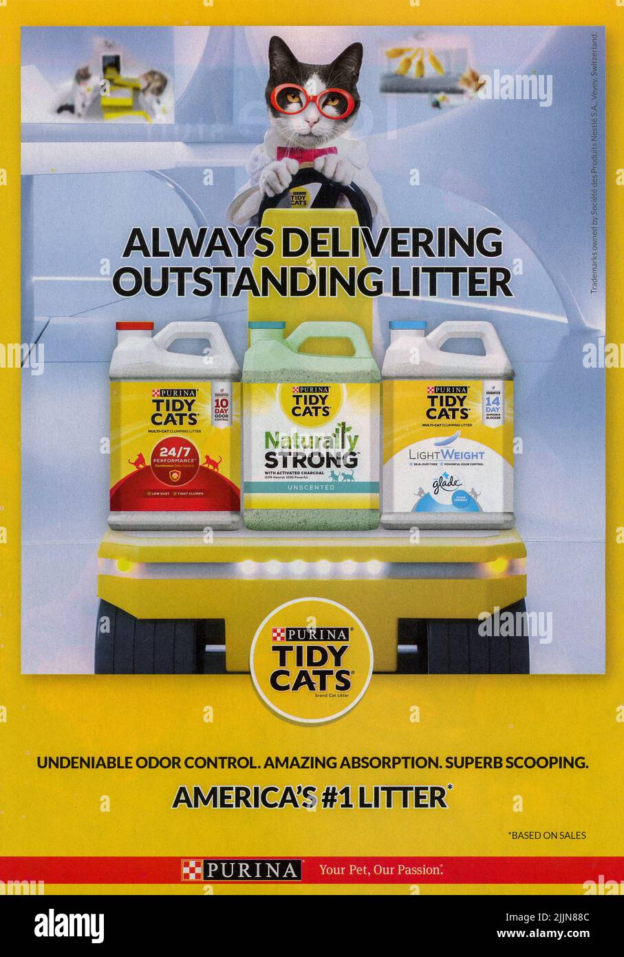 Annuncio nel numero 4, Aprile 2022 collezione 'Cosmopolitan' Magazine, USA Foto Stock