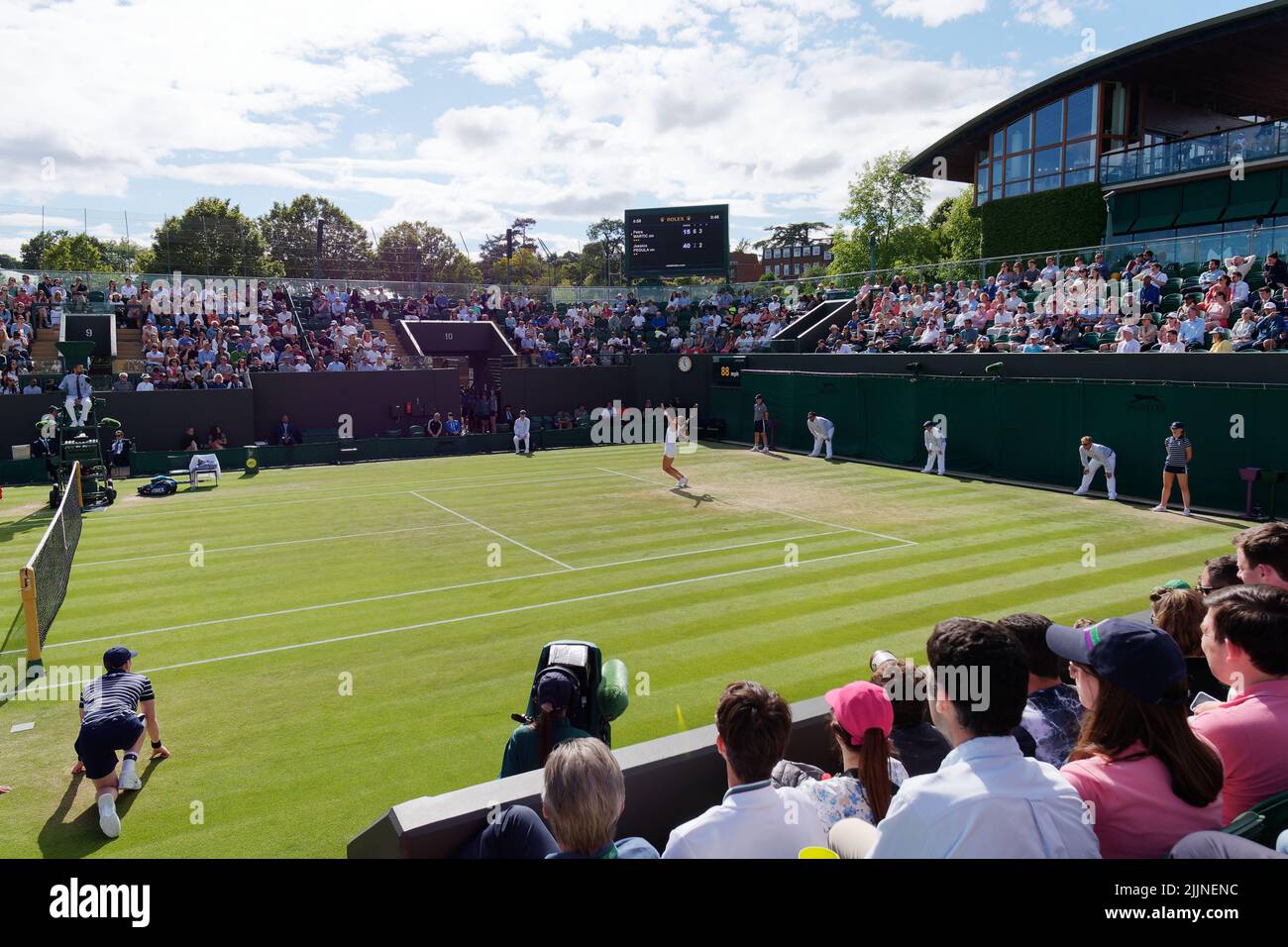 Wimbledon, Greater London, Inghilterra, 02 2022 luglio: Wimbledon Tennis Championship. Petra Martic croato contro Jessica Pegula. Foto Stock
