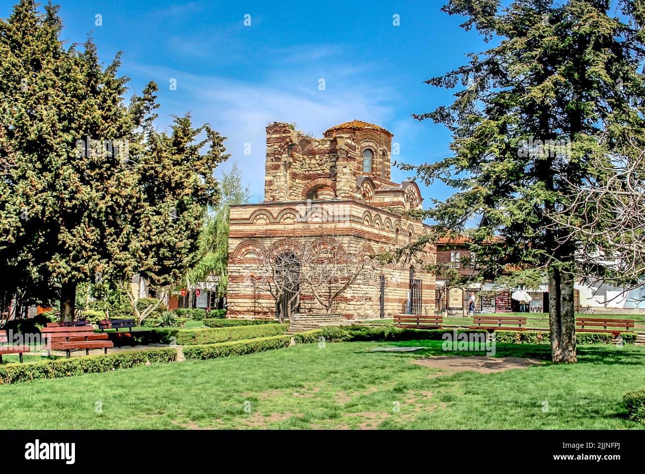 Chiesa di Cristo Pantocrator nella città vecchia di Nessebar, Burgas Region.Nesebar Bulgaria Foto Stock