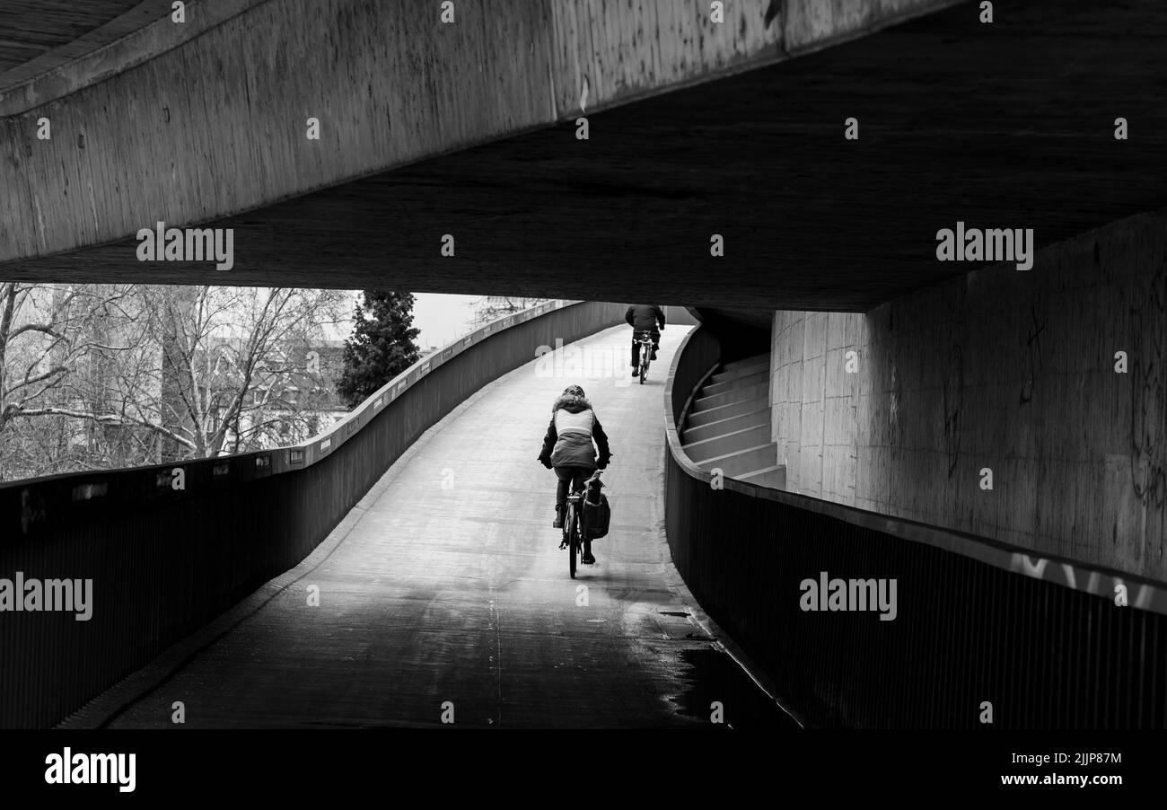 Un filmato in bianco e nero della città di New York Foto Stock