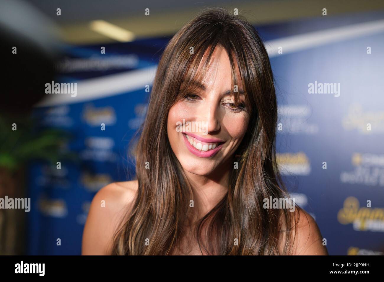 Madrid, Spagna. 27th luglio 2022. L'Almudena Cid partecipa alla Cinesa Summer Experience al cinema Proyecciones di Madrid. Credit: SOPA Images Limited/Alamy Live News Foto Stock
