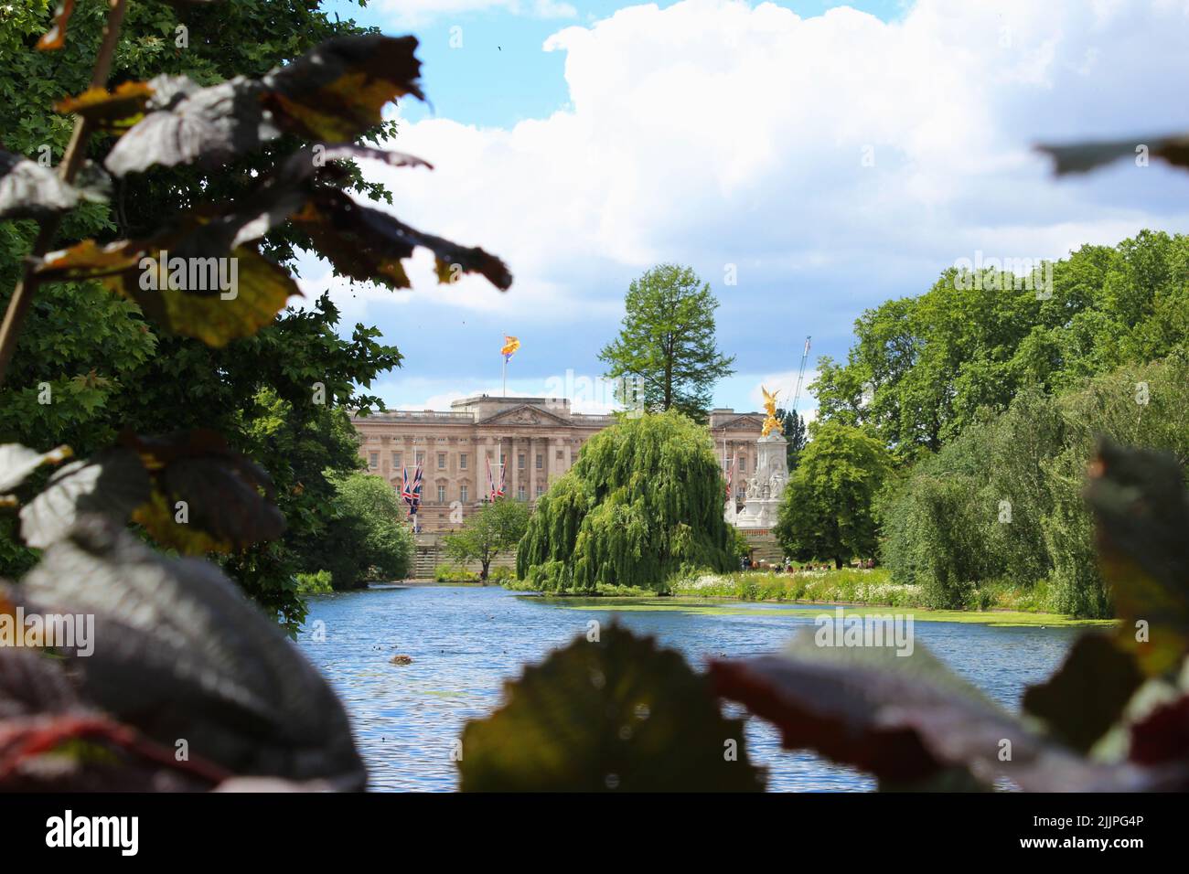 Un primo piano di una bella Buckingham Palace Foto Stock