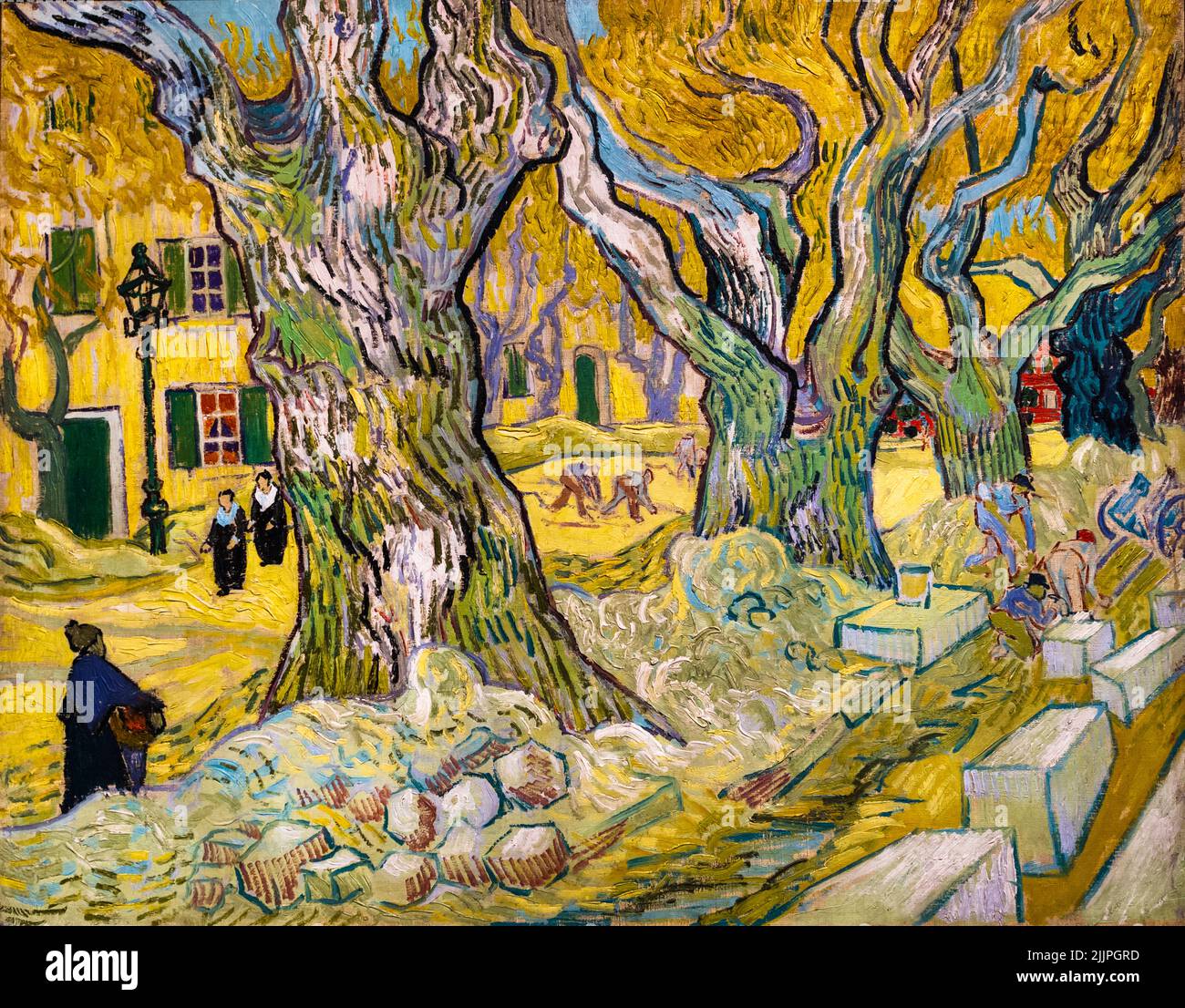 VINCENT VAN GOGH (1853-1890) I PARAFANGHI (1889) LA COLLEZIONE PHILLIPS WASHINGTON DC USA Foto Stock