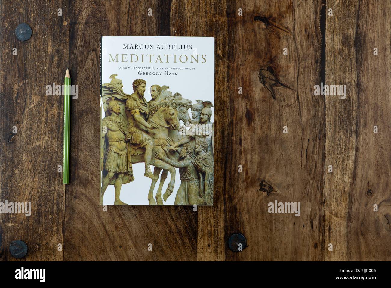 Il libro delle Meditazioni di Marco Aurelio, tradotto da Gregorio Hays Foto  stock - Alamy