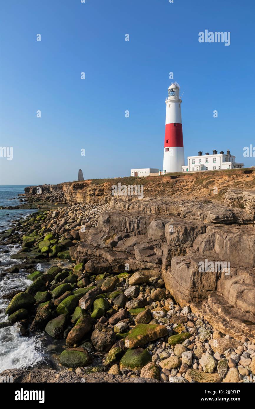 Inghilterra, Dorset, Weymouth, Portland Bill, Portland Bill Lighthouse Foto Stock
