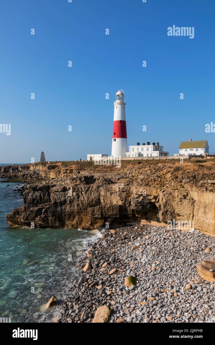 Inghilterra, Dorset, Weymouth, Portland Bill, Portland Bill Lighthouse Foto Stock