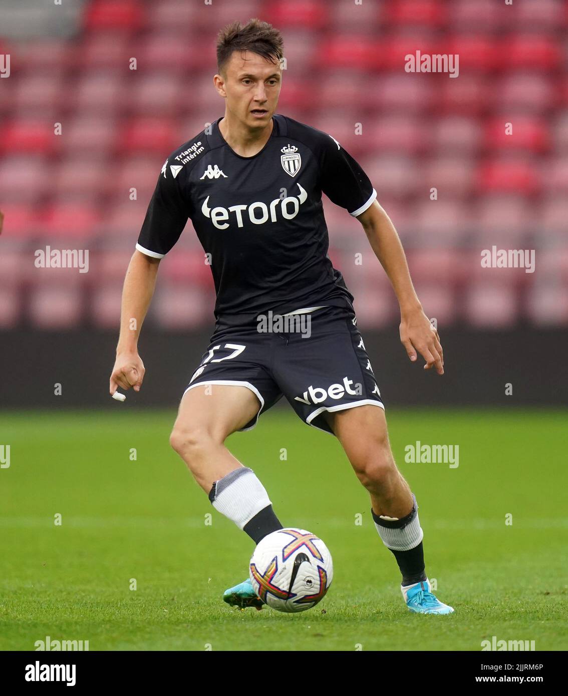 Aleksandr Golovin di Monaco durante una partita amichevole pre-stagione al St. Mary's Stadium, Southampton. Data foto: Mercoledì 27 luglio 2022. Foto Stock