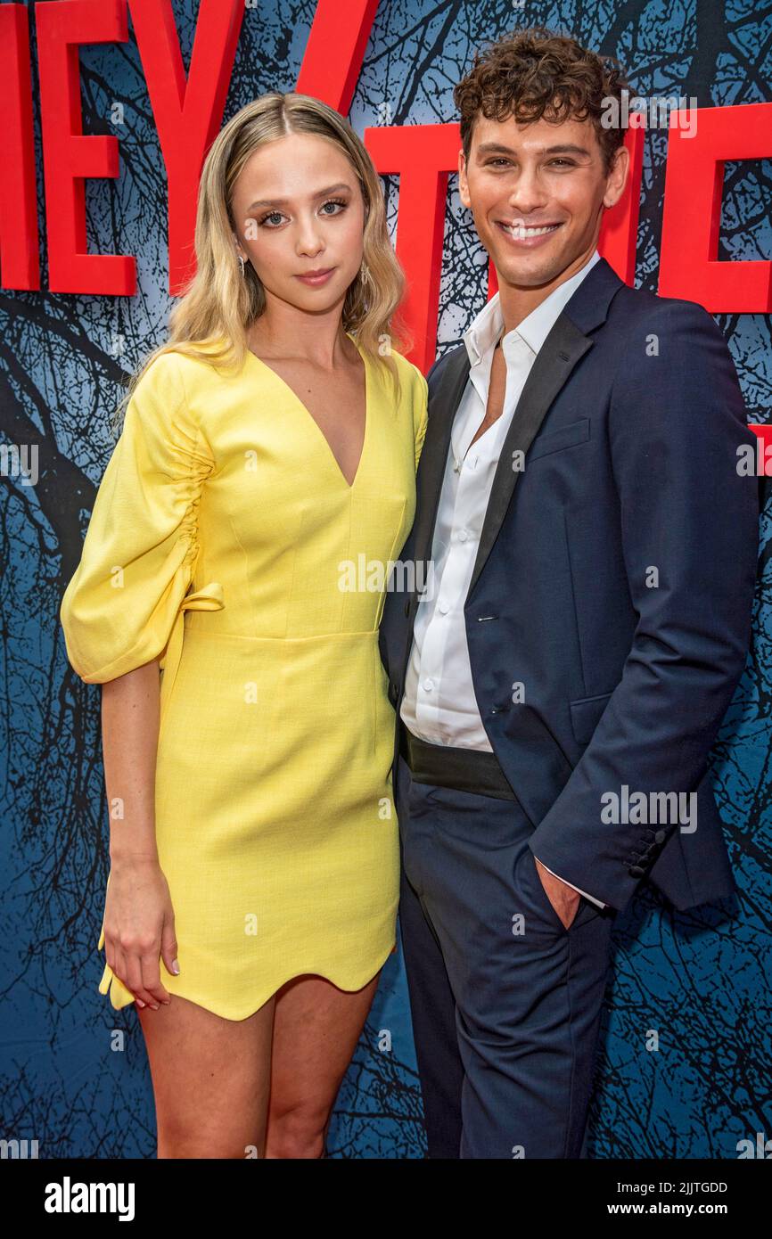 New York, Stati Uniti. 27th luglio 2022. Anna Lore e Cooper Koch partecipano alla "THEY/THEM" New York Premiere allo Studio 525 di New York City. Credit: SOPA Images Limited/Alamy Live News Foto Stock