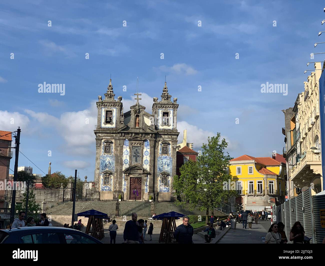 Una bella foto della Chiesa di San Ildefonso a Porto, Portogallo Foto Stock