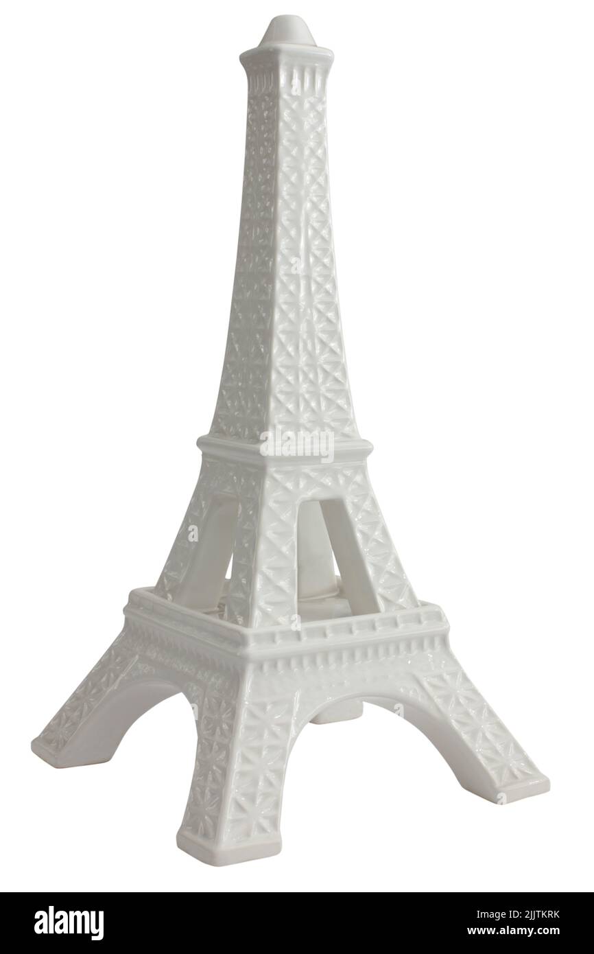 Torre Eiffel in porcellana souvenir. Decorazione. Simbolo. Foto Stock