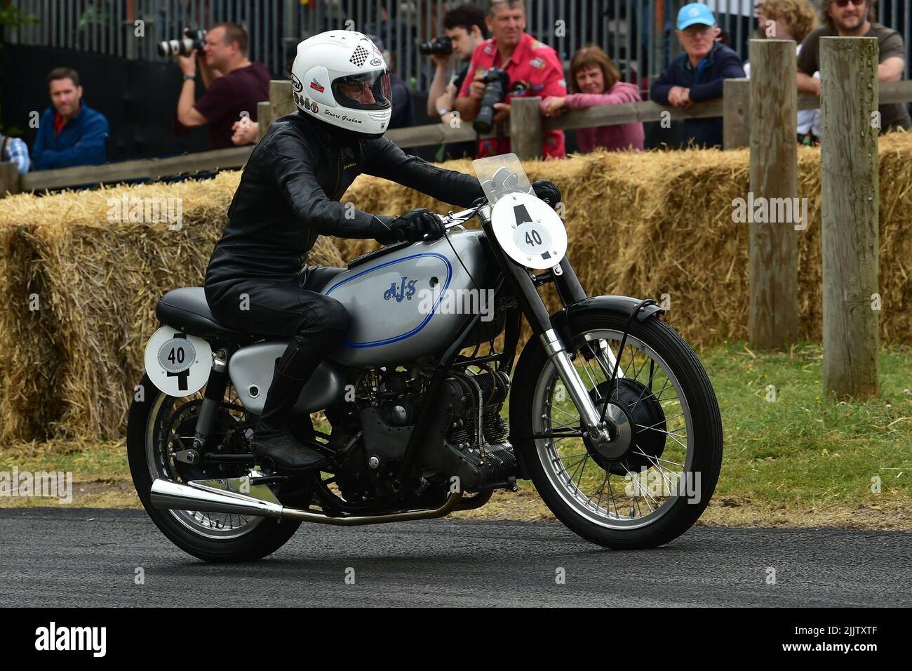 Stuart Graham, AJS Porcupine, due ruote Grand Prix Heroes, Goodwood Festival of Speed, The Innovators - Masterminds of Motorsport, Goodwood House, Chi Foto Stock