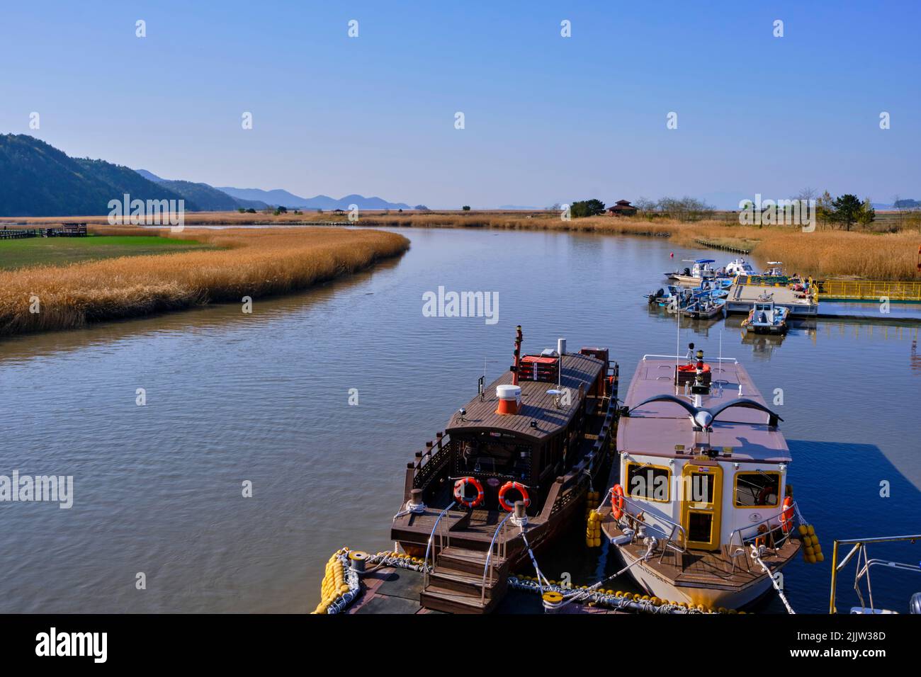 Corea del Sud, Provincia di Jeolla del Sud, Suncheon, Baia di Suncheon, zona umida protetta Foto Stock