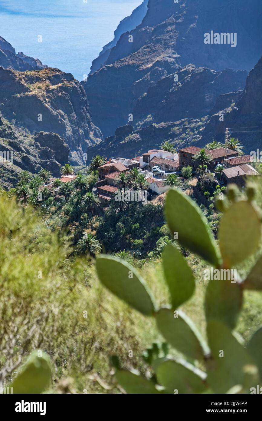 Das malerische Dorf Masca auf tenero Foto Stock