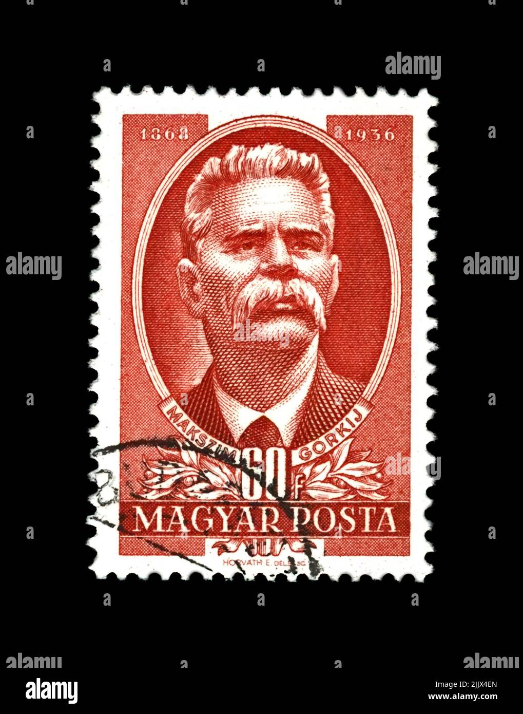 Maxim Gorky aka Alexei Maximovich Peshkov (1868-1936), famoso scrittore russo, drammaturgo, politico, 15th° anniversario della morte di Gorki, Foto Stock