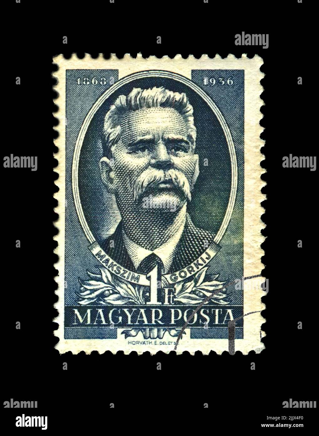 Maxim Gorky aka Alexei Maximovich Peshkov (1868-1936), famoso scrittore russo, drammaturgo, politico, 15th° anniversario della morte di Gorki, Foto Stock