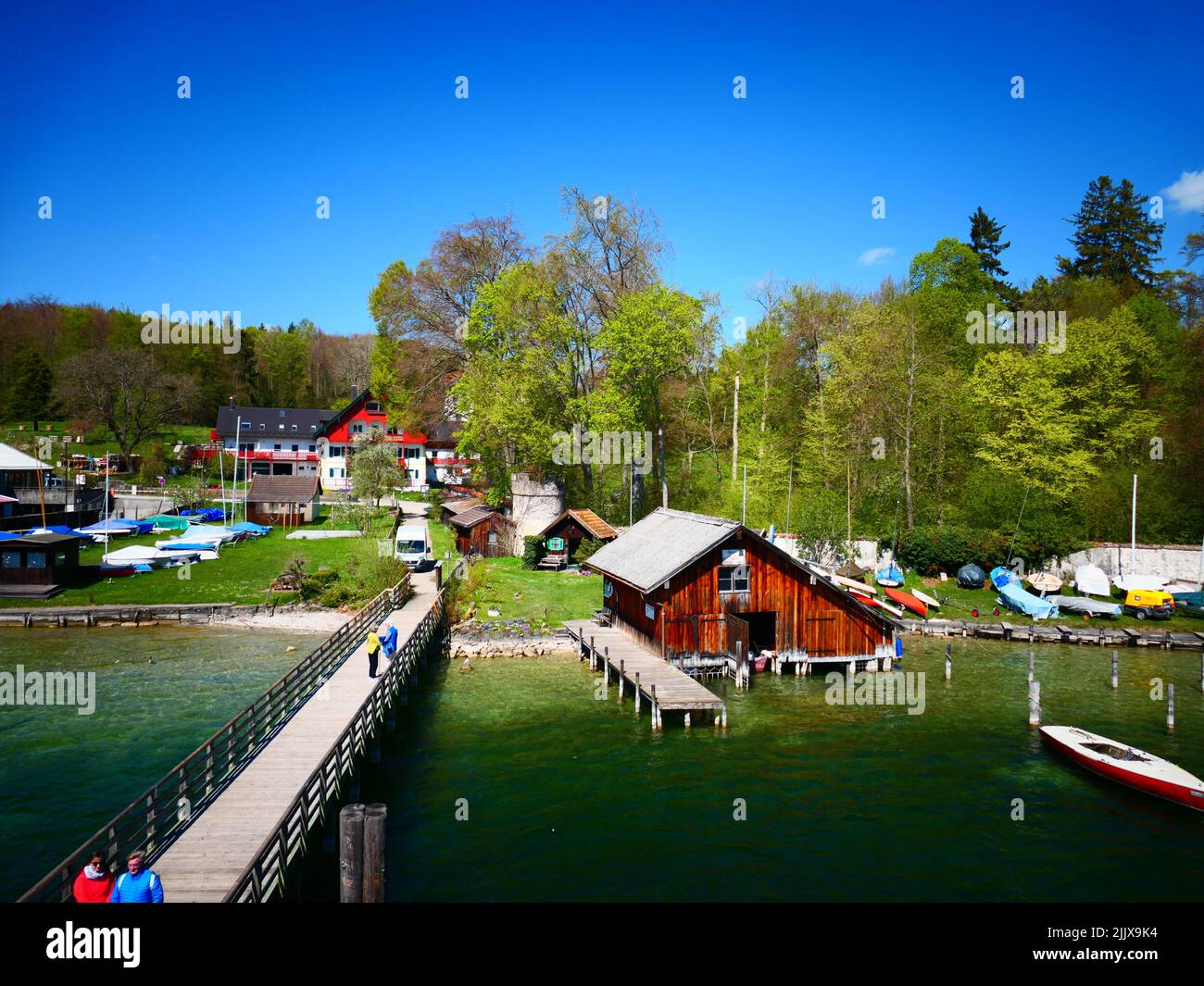 Attività ricreative, lago Starnbergersee Starnberg, Baviera, Germania Foto Stock