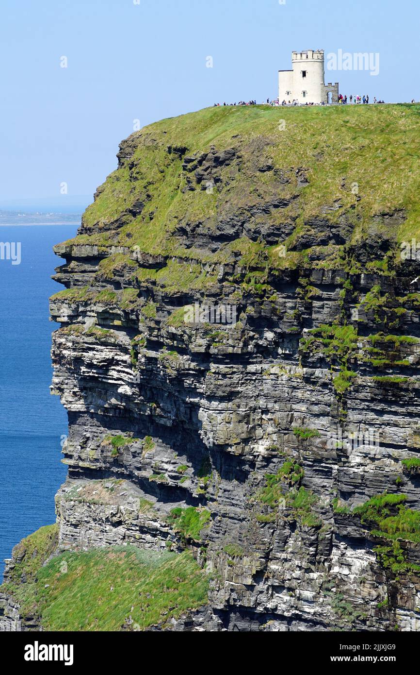 Scogliere di Moher, Aillte An Mhothair, Clare County Council, Irlanda, Éire, Irland, Írország, Europa, Moher-sziklák Foto Stock