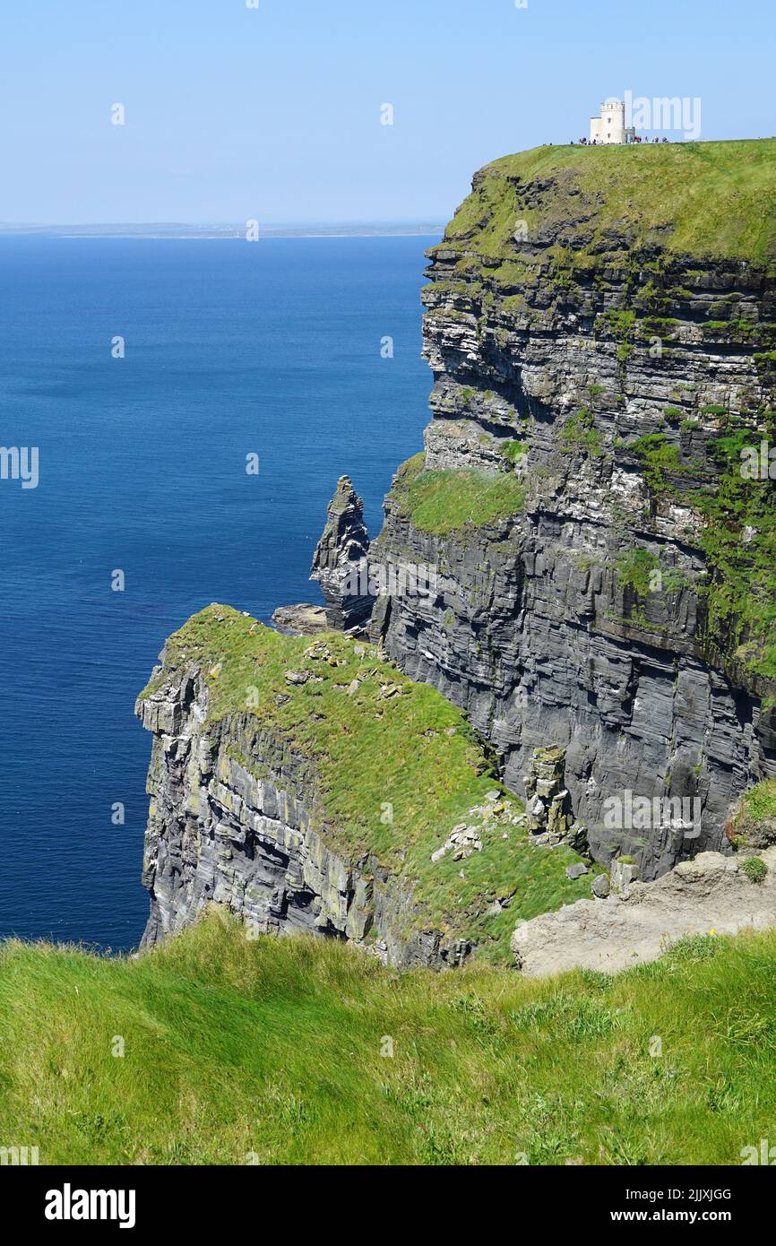 Scogliere di Moher, Aillte An Mhothair, Clare County Council, Irlanda, Éire, Irland, Írország, Europa, Moher-sziklák Foto Stock