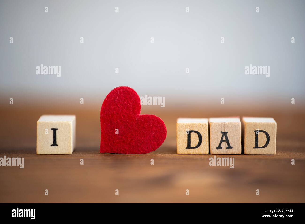 Carte con il testo che amo papà Foto Stock