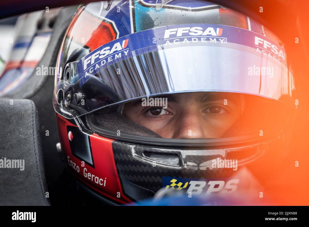 GERACI Enzo (fra), formule 4 - Mygale Generation 2, ritratto durante la TotalEnergies 24 ore di Spa 2022, 7th round del Fanatec GT World Challenge 2022 Europe Powered by AWS, dal 27 al 31 luglio 2021 sul Circuit de Spa-Francorchamps, a Stavelot, Belgio - Foto: Paul Vaicle / DPPI/DPPI/LiveMedia Foto Stock