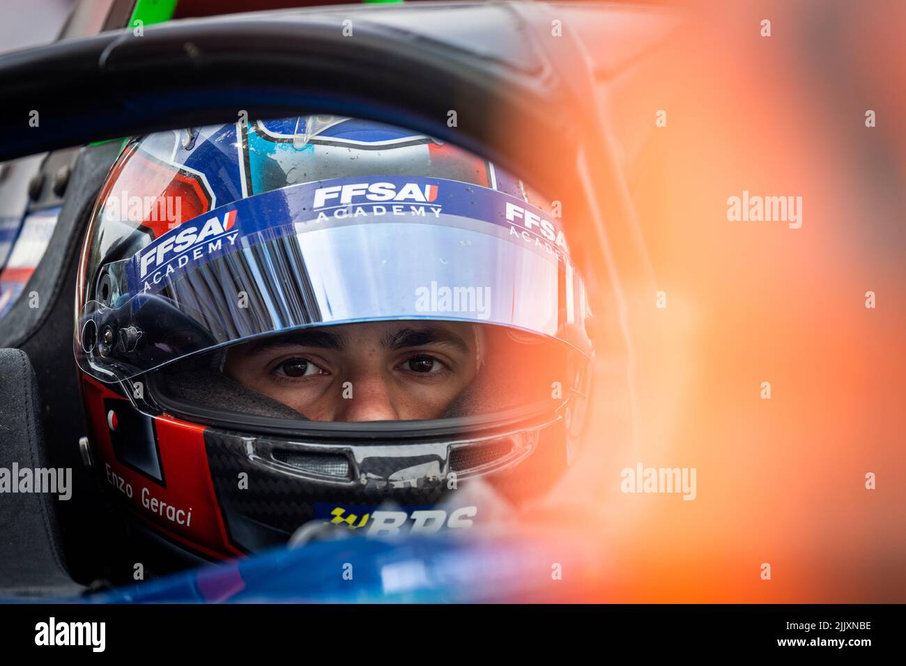 GERACI Enzo (fra), formule 4 - Mygale Generation 2, ritratto durante la TotalEnergies 24 ore di Spa 2022, 7th round del Fanatec GT World Challenge 2022 Europe Powered by AWS, dal 27 al 31 luglio 2021 sul Circuit de Spa-Francorchamps, a Stavelot, Belgio - Foto: Paul Vaicle / DPPI/DPPI/LiveMedia Foto Stock