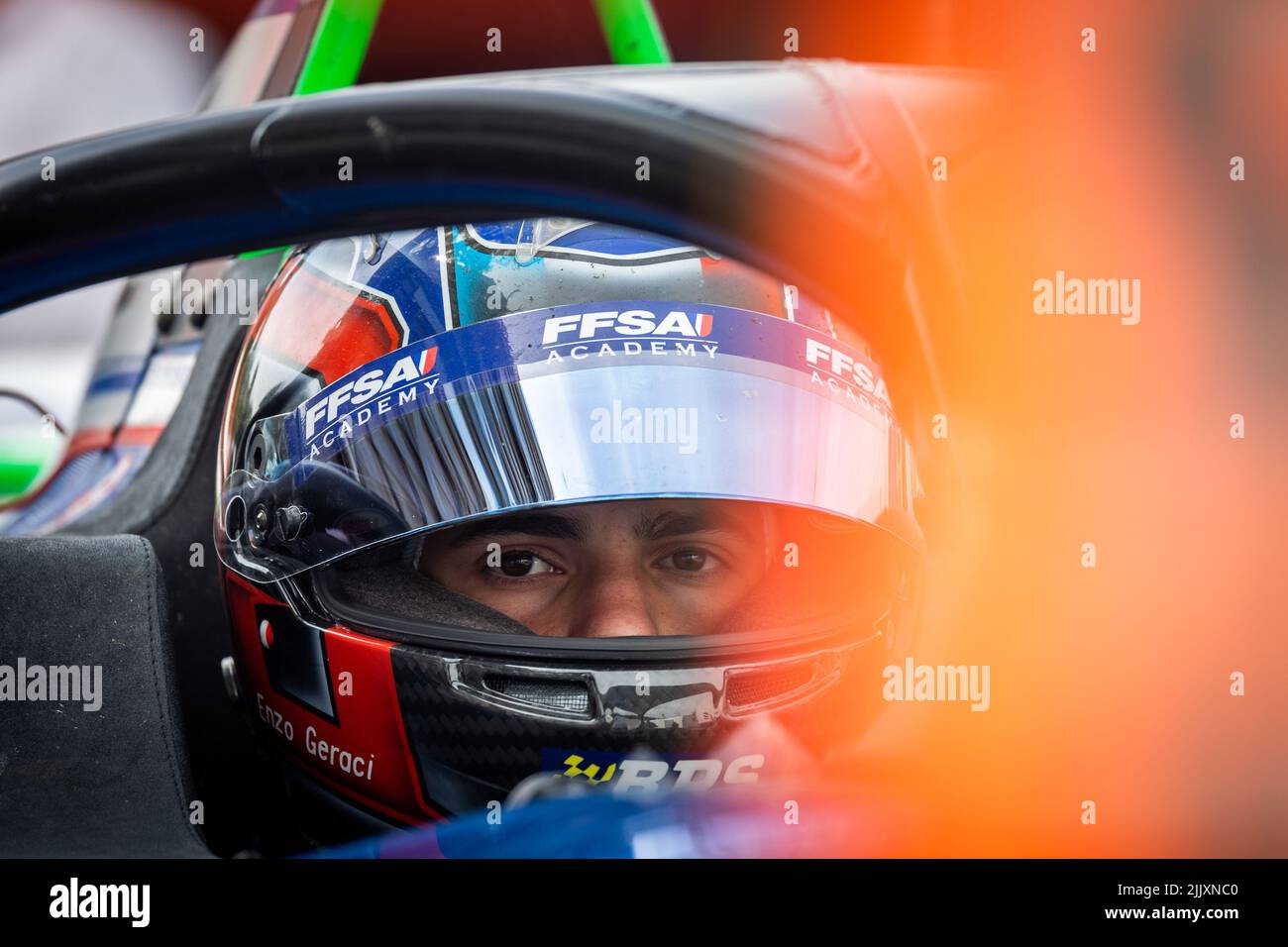 GERACI Enzo (fra), formule 4 - Mygale Generation 2, ritratto durante la TotalEnergies 24 ore di Spa 2022, 7th round del Fanatec GT World Challenge 2022 Europe Powered by AWS, dal 27 al 31 luglio 2021 sul Circuit de Spa-Francorchamps, a Stavelot, Belgio - Foto: Paul Vaicle / DPPI/DPPI/LiveMedia Foto Stock