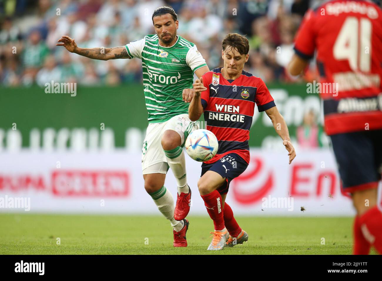 Danzica, Polonia. 28th luglio 2022. Marco Terrazzino durante la seconda gara di qualificazione della UEFA Europa Conference League tra Lechia Gdansk e Rapid Vienna alla PGE Arena il 28 luglio 2022 a Gdansk, in Polonia. (Foto di Piotr Matusewicz/PressFocus/Sipa USA)France OUT, Poland OUT Credit: Sipa USA/Alamy Live News Foto Stock