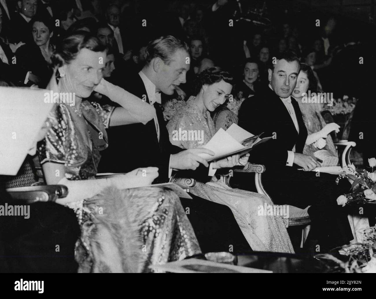 La principessa Margaret vede la sua star del cinema preferita. Agosto 28, 1952. Foto Stock