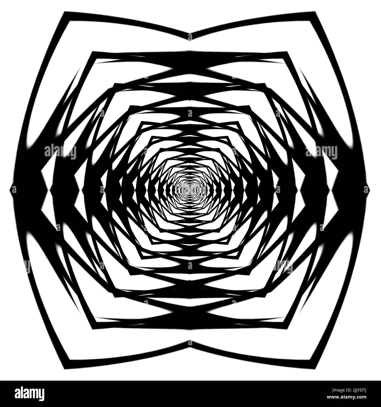 Un estratto creato applicando il mirroring frattale al simbolo di Infinito. Foto Stock