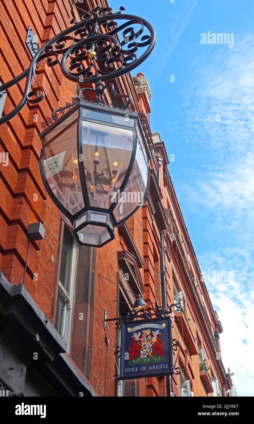 The Duke of Argyll pub at 37 Brewer St, Soho, Londra, Inghilterra, Regno Unito, W1F 0RY Foto Stock