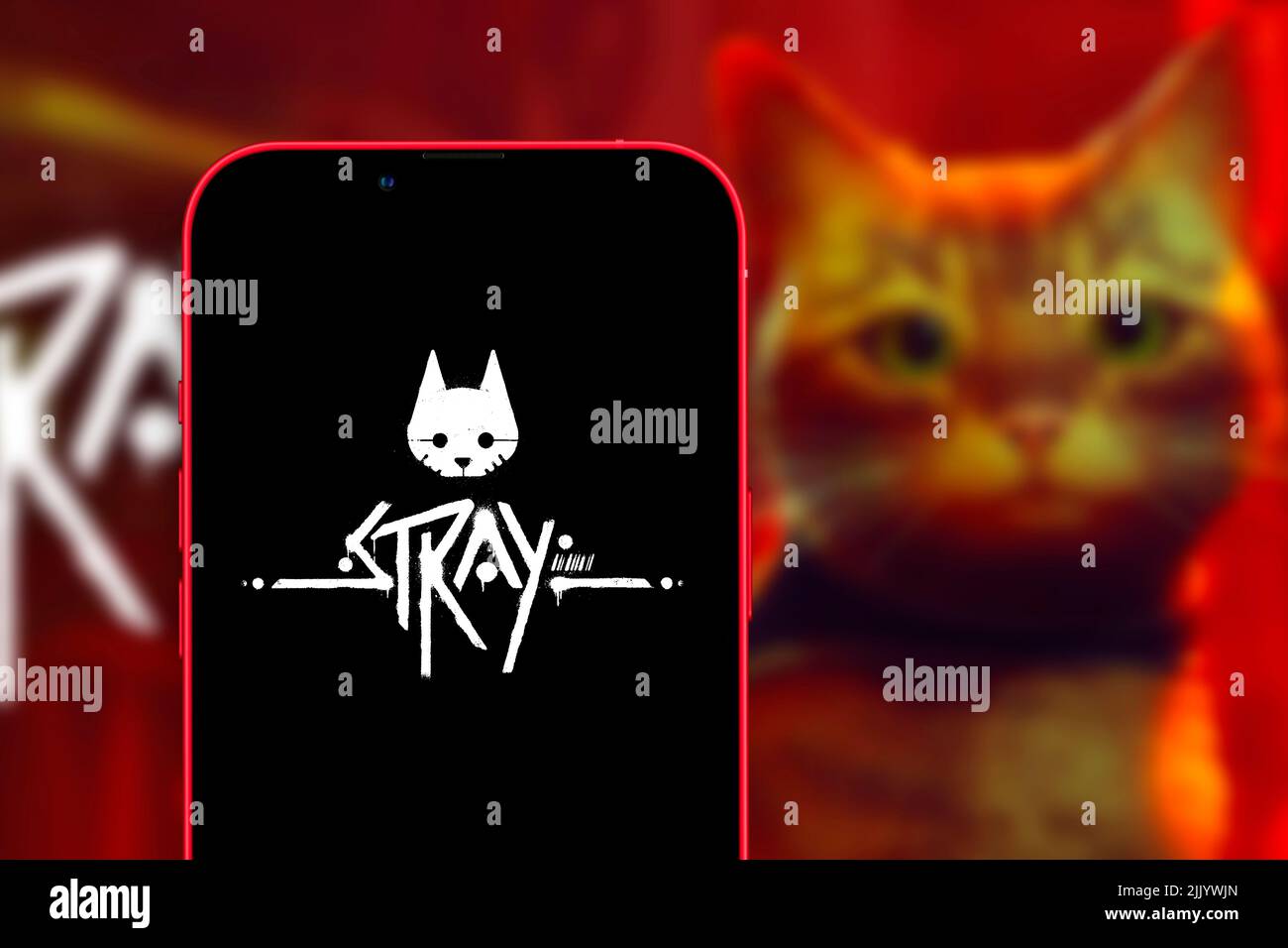 Stray Cat Crossing è un gioco di horror di pixel indie che parla di un incontro con una misteriosa bambina di nome Cat. Stati Uniti, California, 23 luglio 2022. Foto Stock