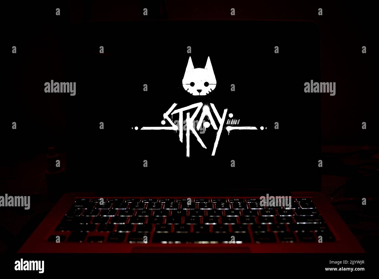Stray Cat Crossing è un gioco di horror di pixel indie che parla di un incontro con una misteriosa bambina di nome Cat. Stati Uniti, California, 23 luglio 2022. Foto Stock