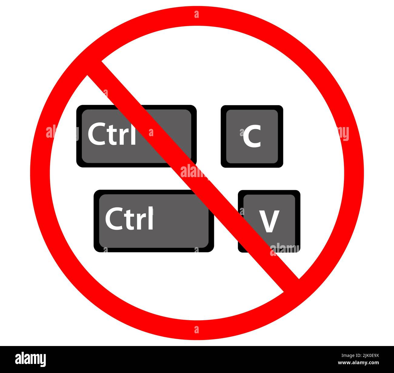 Tasto tastiera 'Ctrl' 'C' 'V' nell'icona del ciclo bianco su sfondo bianco. Copia segno di incolla. Non premere il tasto 'Ctrl' 'C' 'V' della tastiera. f Foto Stock