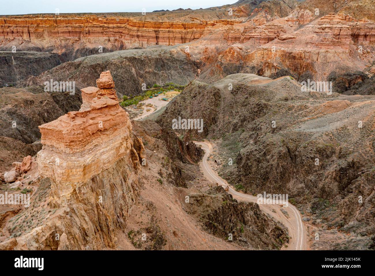 Antenna del canyon di Charyn, montagne di Tian Shan, Kazakhstan, Asia centrale, Asia Foto Stock