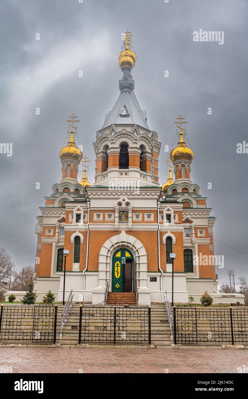 Cattedrale Ortodossa, Uralsk, Kazakistan, Asia Centrale, Asia Foto Stock