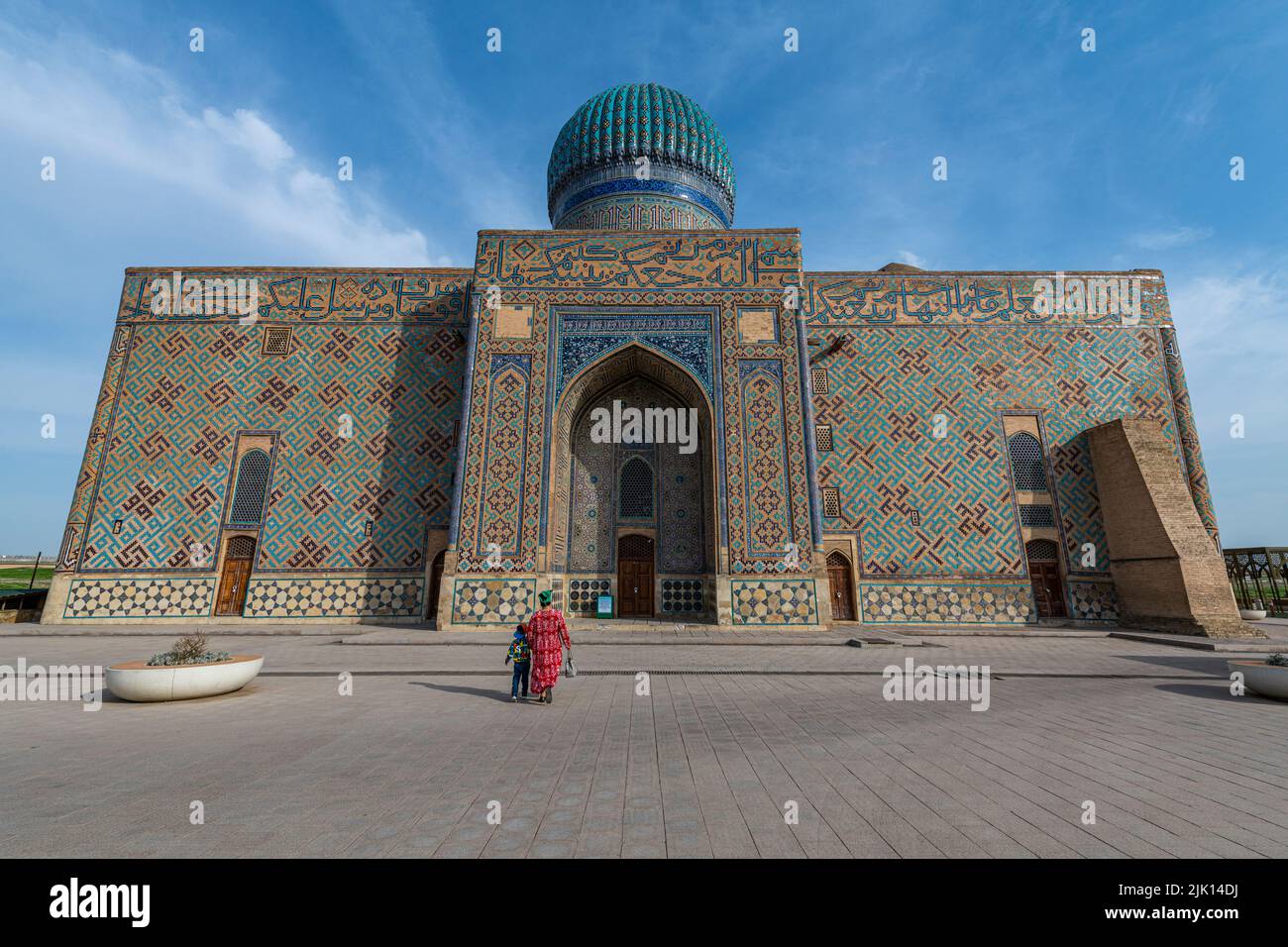 Mausoleo di Khoja Ahmed Yasawi, sito patrimonio mondiale dell'UNESCO, Turkistan, Kazakistan, Asia centrale, Asia Foto Stock