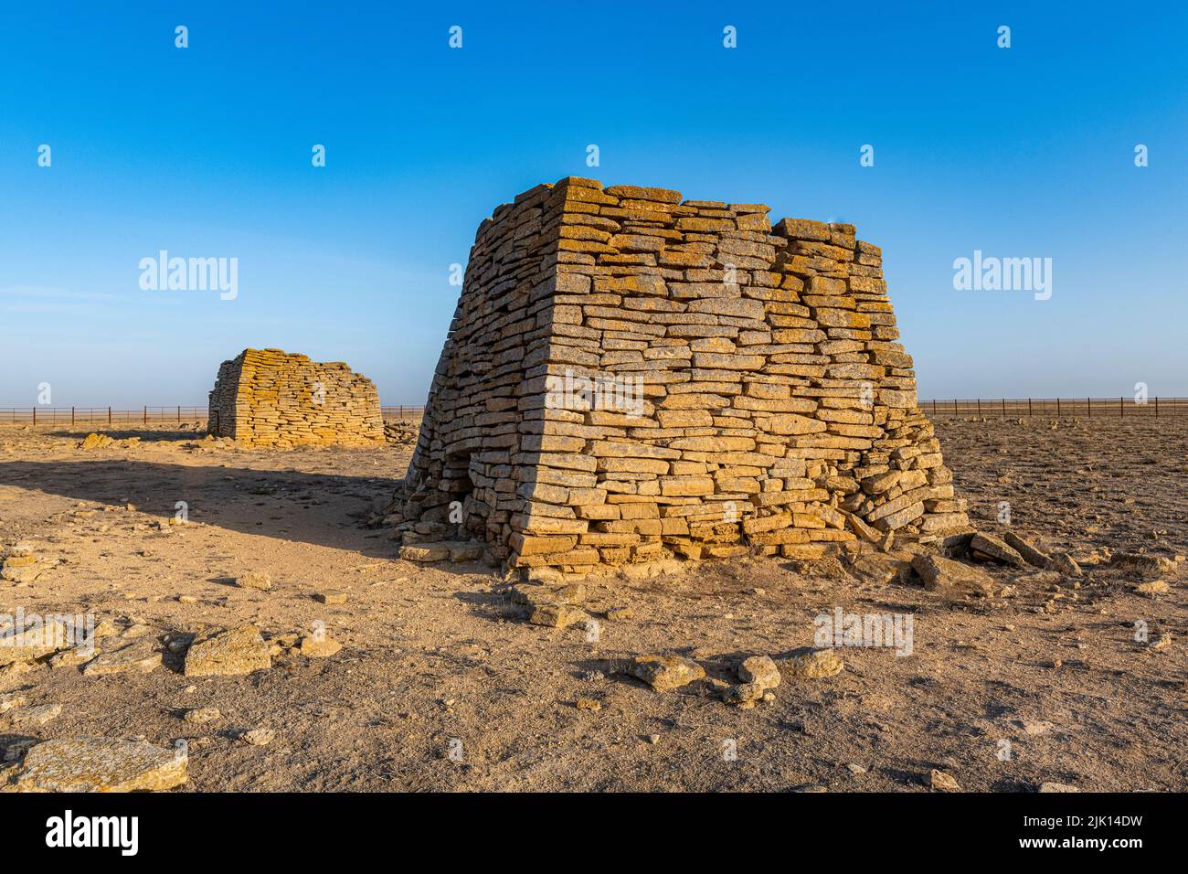 Vecchio cimitero, Mangystau, Kazakhstan, Asia centrale, Asia Foto Stock