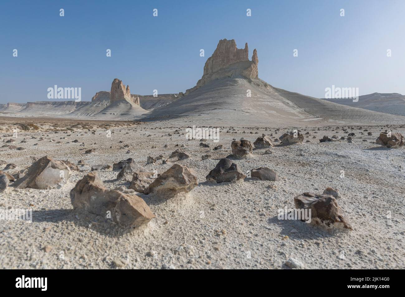 Canyon di Bozzhira, altopiano di Ustyurt, Mangystau, Kazakistan, Asia centrale, Asia Foto Stock