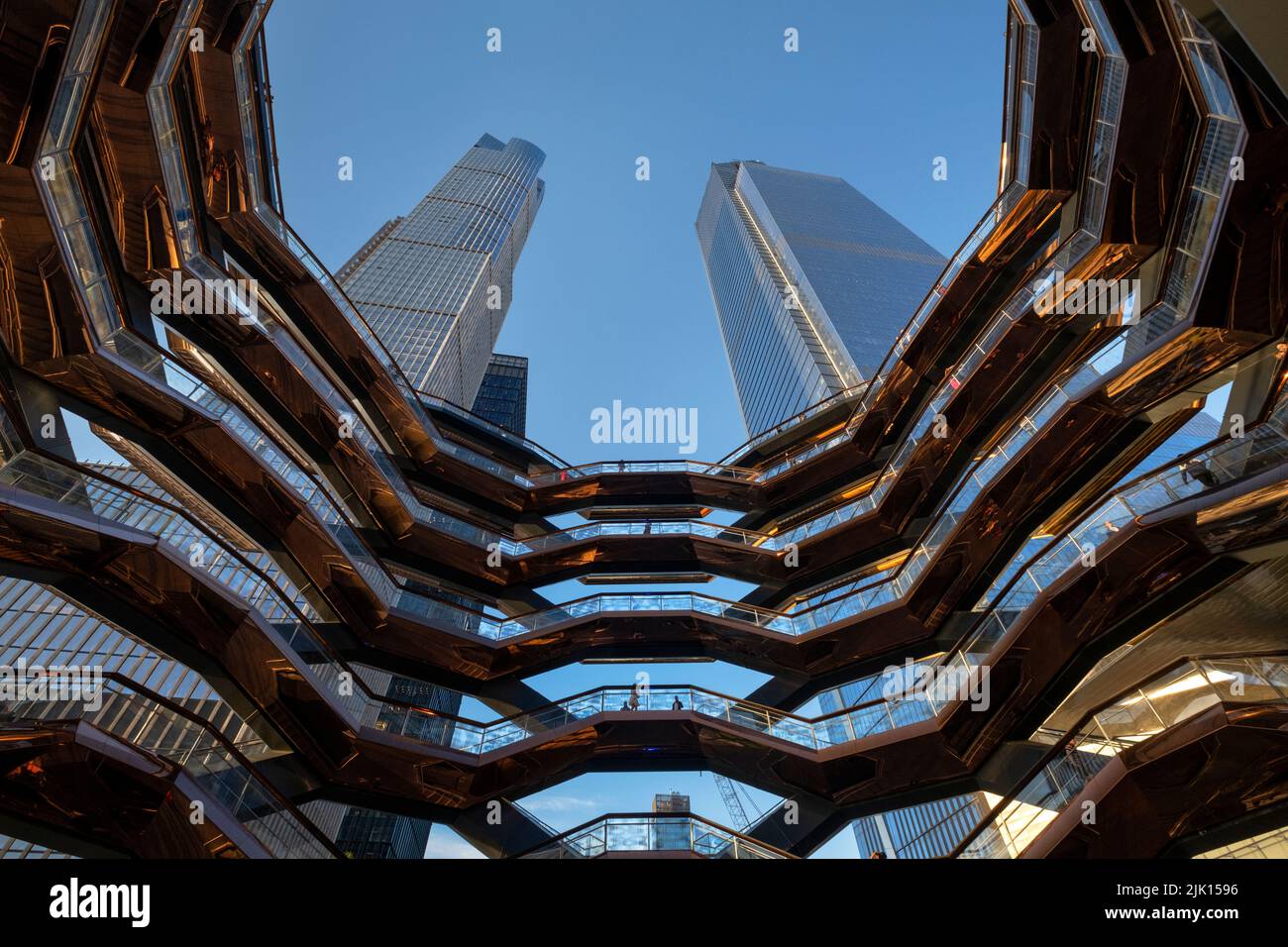 Guardando dall'interno della nave, Hudson Yards, Manhattan, New York City, New York, Stati Uniti d'America, Nord America Foto Stock