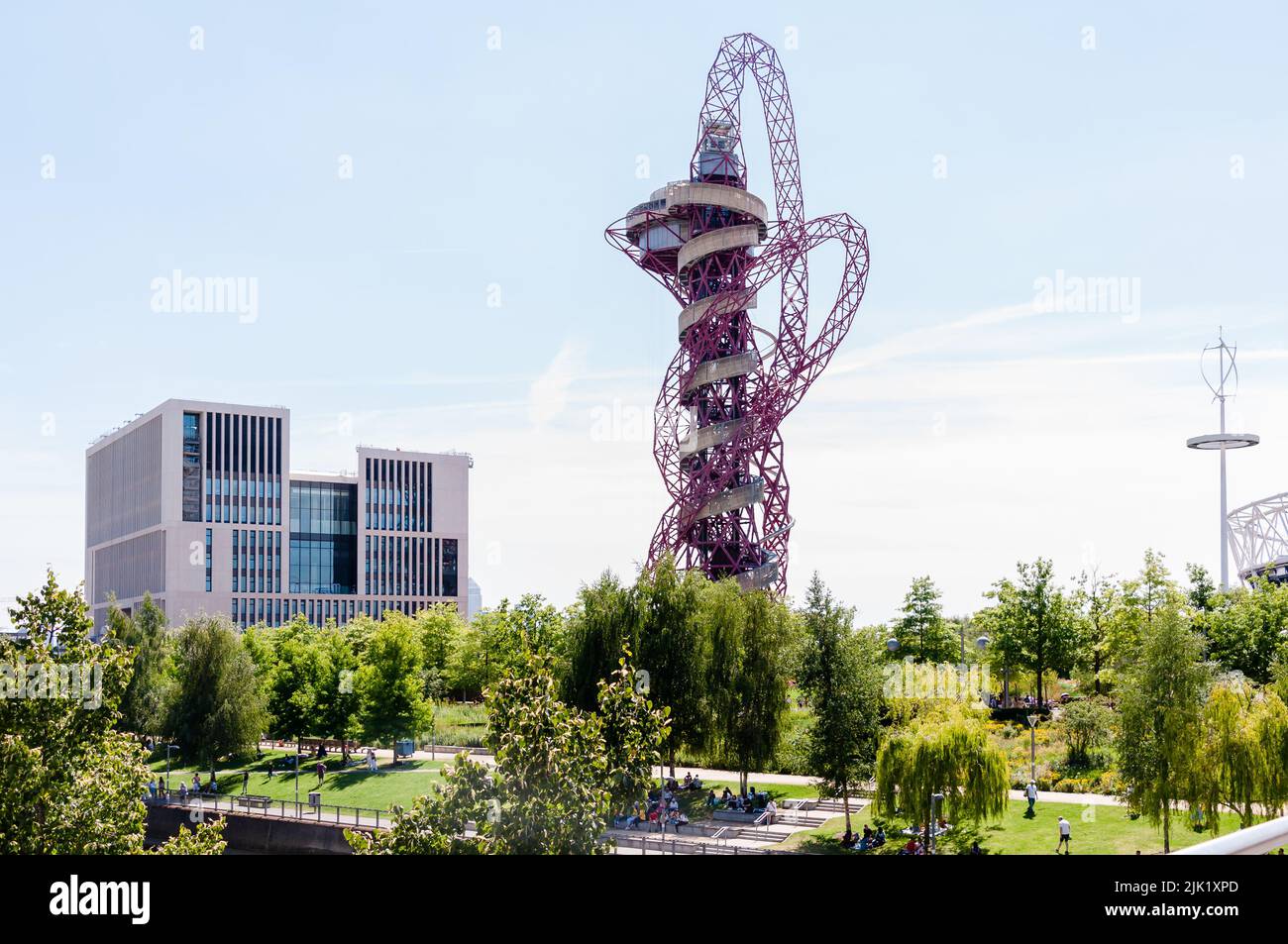 Nuovo sviluppo dell'UCL East Bank Campus nella zona est di Londra, vicino all'orbita di arcelor mittal, Foto Stock