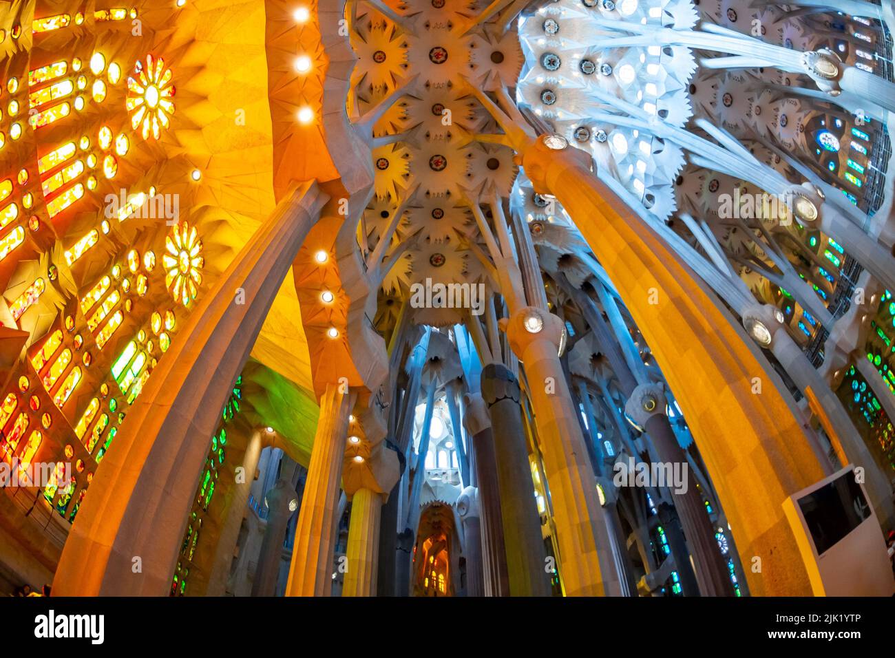 Cattedrale la Sagrada Familia a Barcellona, Spagna Foto Stock