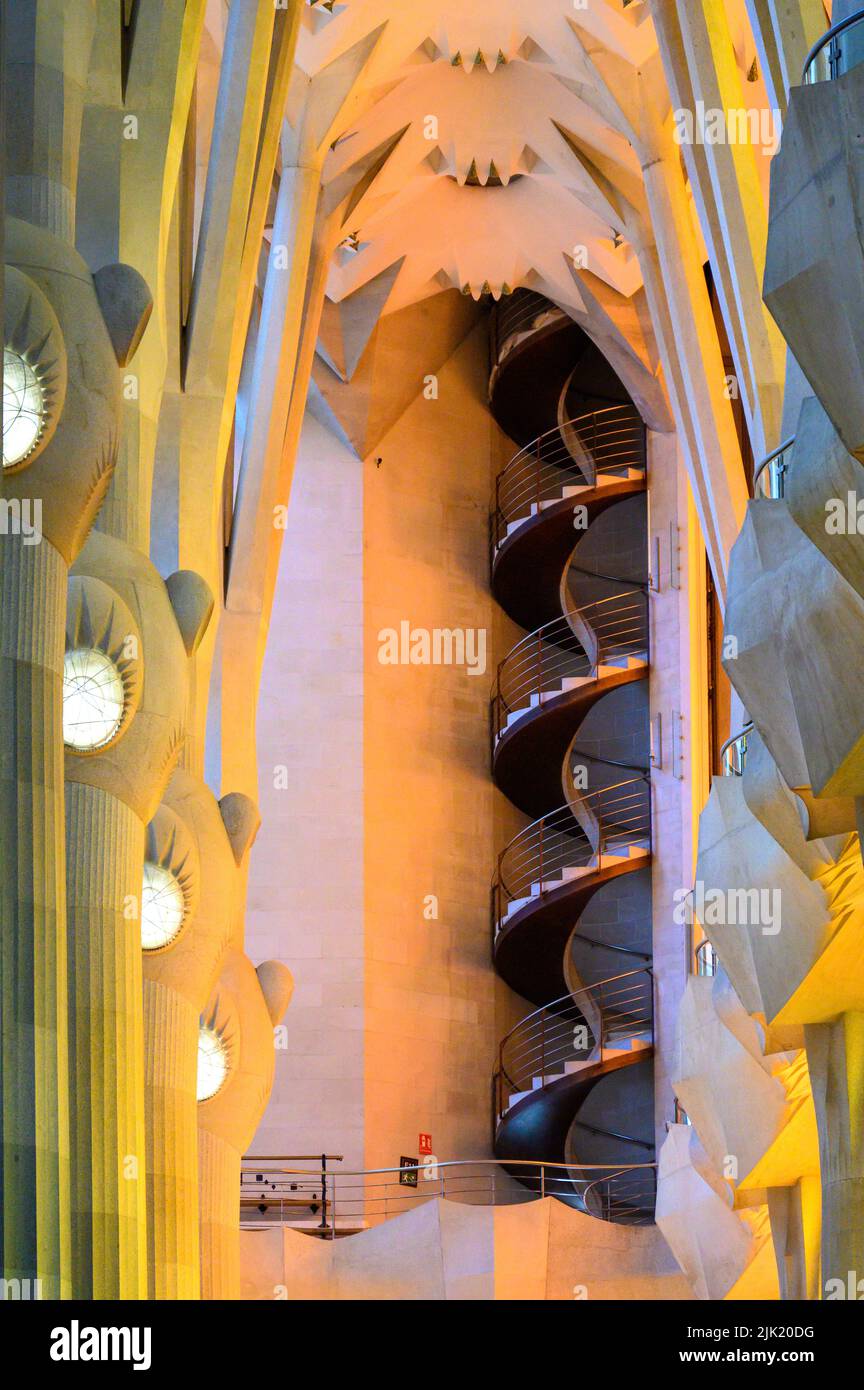Cattedrale la Sagrada Familia a Barcellona, Spagna Foto Stock