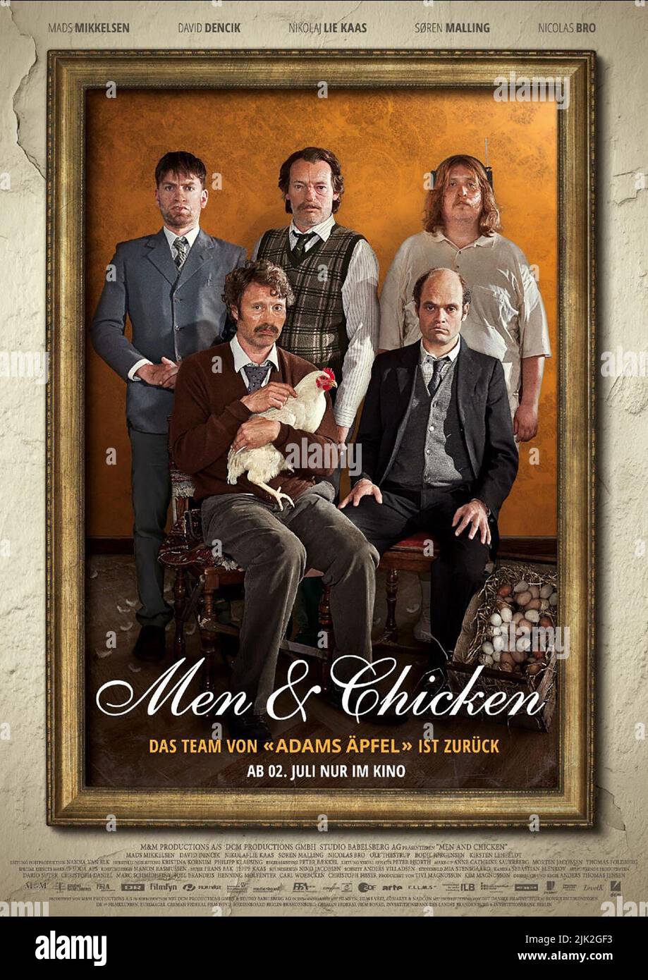 NIKOLAJ LIE KAAS, MADS MIKKELSEN, SOREN MALLING, NICOLAS BRO, DAVID DENCIK, UOMINI e POLLO, 2015 Foto Stock