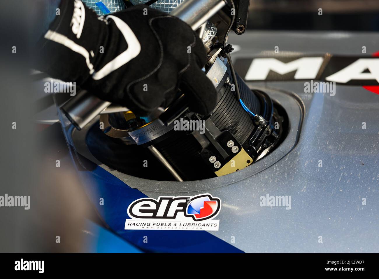 Spa, Belgio. 29th luglio 2022. Illustrazione di Elf durante la TotalEnergies 24 ore di Spa 2022, 7th round del 2022 Fanatec GT World Challenge Europe Powered by AWS, dal 27 al 31 luglio 2021 sul Circuit de Spa-Francorchamps, a Stavelot, Belgio - Foto: Florent Gooden / DPPI/DPPI/LiveMedia Credit: Independent Photo Agency/Alamy Live News Foto Stock