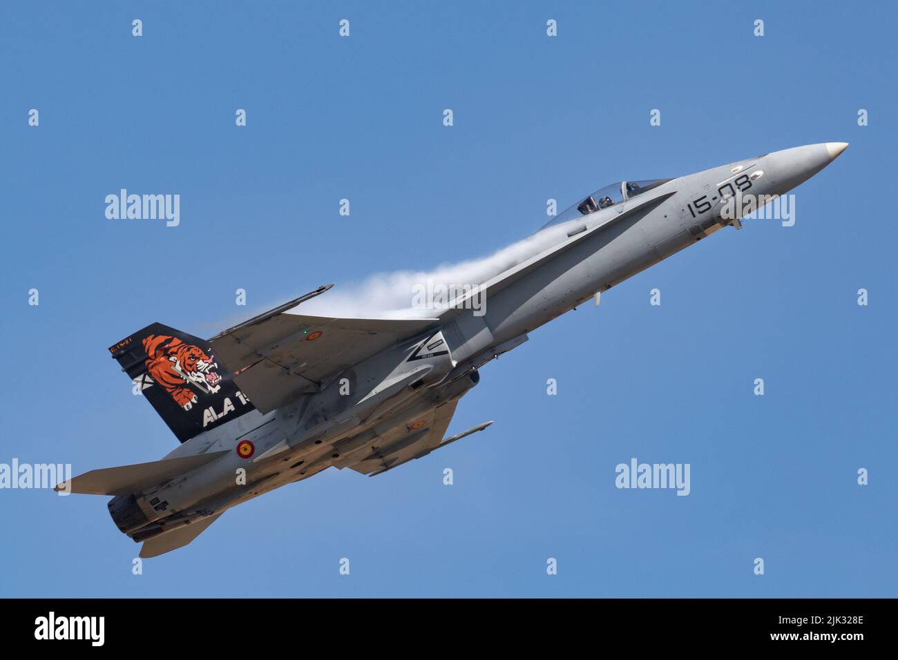 Spanish Air Force McDonnell Douglas EF-18A Hornet al RAF Fairford, Royal International Aircraft Tattoo 2022. Foto Stock