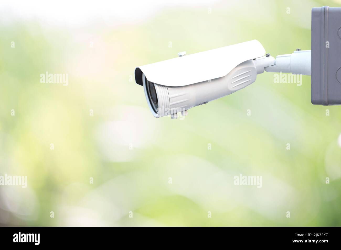 Telecamera di sorveglianza o telecamera CCTV isolata nella vista dall'alto Foto Stock